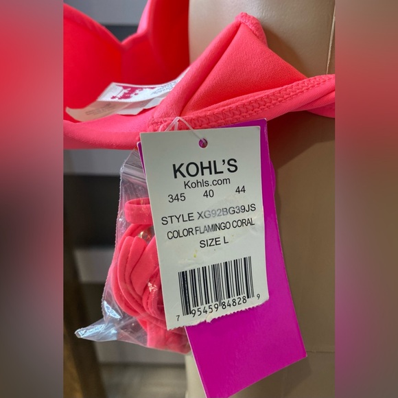 Breaking Waves Coral Swim Top – Size L - Picture 7 of 9